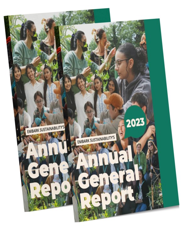 two annual report print booklets